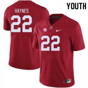 #22 Justice Haynes Bama Crimson Youth Jerseys College Football 2025 675987-314
