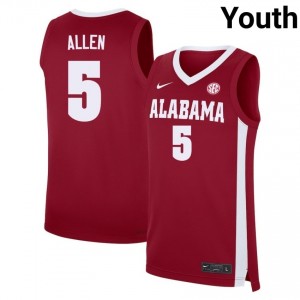 #5 Amari Allen Alabama Crimson Youth Jerseys University College Basketball 658643-946