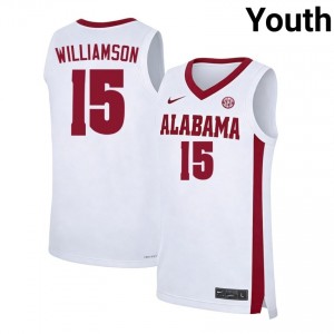 #15 Noah Williamson The Tide White Youth Jersey Official College Basketball 837893-837