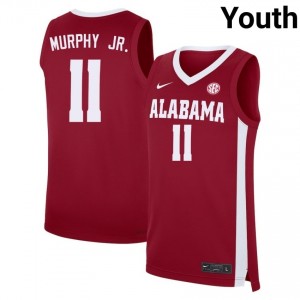 #11 Preston Murphy Jr. The Tide Crimson Youth Jerseys Replica College Basketball 764866-761