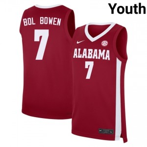 #7 Taylor Bol Bowen Bama Crimson Youth Jerseys Player College Basketball 615863-892