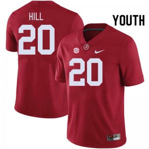 #20 Daniel Hill Bama Crimson Youth Jerseys College Football Player 489335-154