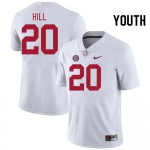 #20 Daniel Hill Bama White Youth Jerseys College Football Embroidery 852915-842