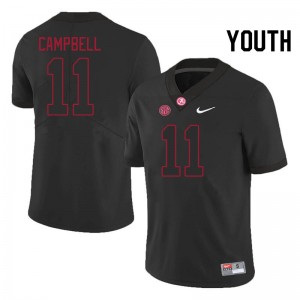 #11 Jihaad Campbell Roll Tide Blackout Youth Jerseys College Football Replica 142282-917