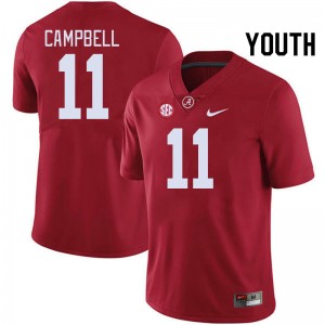 #11 Jihaad Campbell University of Alabama Crimson Youth Jerseys College Football NCAA 267038-284