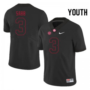 #3 Keon Sabb Alabama Crimson Tide Blackout Youth Jerseys College Football Embroidery 317356-299