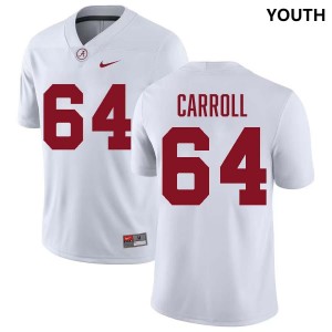 #64 Michael Carroll The Tide White Youth Jerseys College Football High School 602805-232