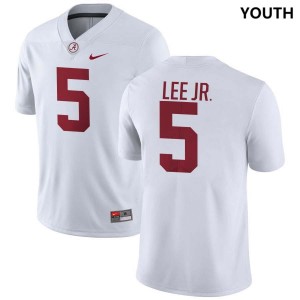 #5 Dijon Lee Jr. Alabama Crimson Tide White Youth Jerseys College Football NCAA 837913-632
