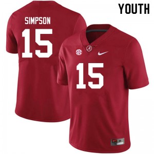 #15 Ty Simpson Crimson Crimson Youth Jerseys College Football Player 740653-377