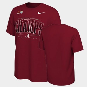 Bama Crimson Men T-Shirt College Football 2021 Orange Bowl Champions Locker Room 985703-913