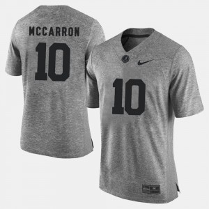 #10 A.J. McCarron University of Alabama Gray Men's Jersey Gridiron Gray Limited Gridiron Limited 470536-404