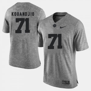 #71 Arie Kouandjio Crimson Gray Men Jersey Gridiron Gray Limited Gridiron Limited 562844-351