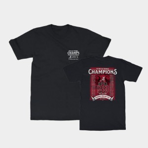 Crimson Black Men T-Shirt College Football 2021 SEC Football Conference Champions 2-Hit Score 615084-736