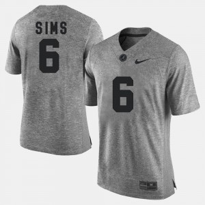 #6 Blake Sims The Tide Gray Men's Jersey Gridiron Gray Limited Gridiron Limited 231991-970