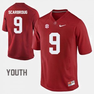 #9 Bo Scarbrough Roll Tide Crimson Youth Jerseys College Football 2025 953146-655