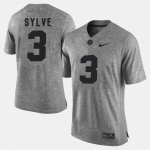 #3 Bradley Sylve Bama Gray Men's Jerseys Gridiron Gray Limited Gridiron Limited 568760-843