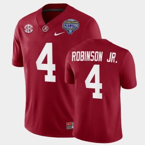 #4 Brian Robinson Jr. Crimson Crimson Men's Jerseys 2021 Cotton Bowl College Football Playoff 285950-348
