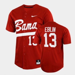 #13 Bryce Eblin Alabama Crimson Men's Jerseys College Baseball 2022 Full-Button 809405-339