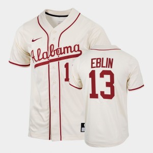 #13 Bryce Eblin Bama Natural Men Jersey College Baseball 2022 Replica 475705-163