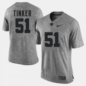#51 Carson Tinker University of Alabama Gray Mens Jerseys Gridiron Gray Limited Gridiron Limited 674979-740