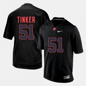 #51 Carson Tinker Alabama Black Mens Jersey Silhouette College University 374334-411