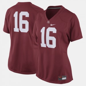 #16 Bama Crimson Women's Jerseys College Football High School 341457-995