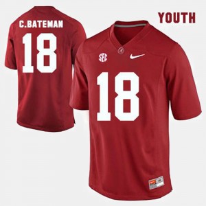 #18 Cooper Bateman Bama Red Youth Jersey College Football University 350130-114