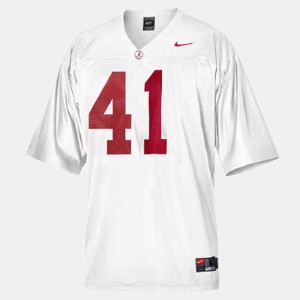 #41 Courtney Upshaw Roll Tide White Mens Jersey College Football 2025-26 524606-576