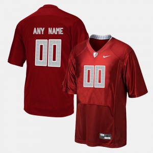 #00 Custom Bama Red Mens Jersey College Football University 728096-814