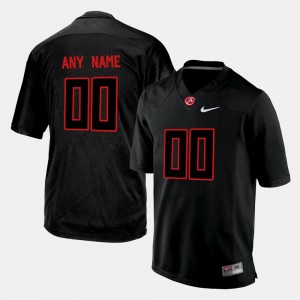 #00 Custom Alabama Crimson Tide Black Men Jersey College Limited Football University 579027-734