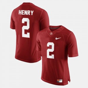 #2 Derrick Henry Bama Red Men's Jersey College Football Replica 249452-851