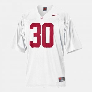 #30 Dont'a Hightower Roll Tide White Youth Jerseys College Football Replica 271868-752