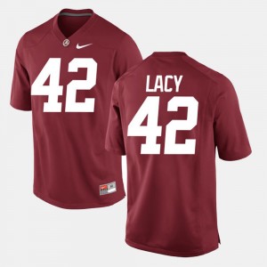 #42 Eddie Lacy Roll Tide Crimson Men's Jerseys Alumni Football Game Replica 642002-530