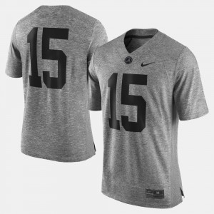 #15 Crimson Gray Men Jerseys Gridiron Gray Limited Gridiron Limited 732461-898