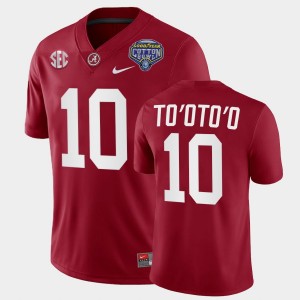 #10 Henry To'oTo'o Alabama Crimson Tide Crimson Mens Jerseys 2021 Cotton Bowl College Football Playoff 743534-944