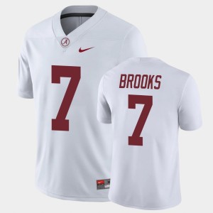 #7 Ja'Corey Brooks Bama White Mens Jersey Game University 913195-697