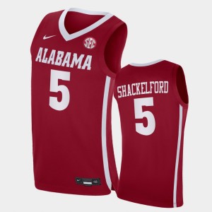 #5 Jaden Shackelford University of Alabama Red Men's Jerseys College Basketball NCAA 577364-721