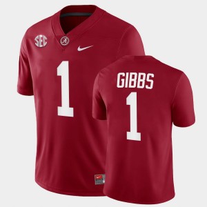 #1 Jahmyr Gibbs Alabama Crimson Tide Crimson Men's Jersey College Football Player 216741-887