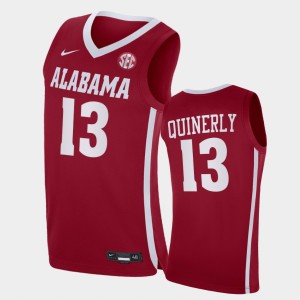 #13 Jahvon Quinerly Alabama Crimson Tide Red Men's Jersey College Basketball University 768641-249