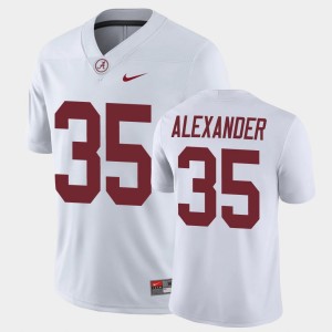 #35 Jeremiah Alexander Bama White Men Jerseys Game NCAA 548311-855