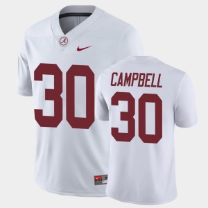 #30 Jihaad Campbell The Tide White Men's Jerseys Game Official 833508-281
