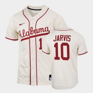 #10 Jim Jarvis Alabama Natural Men's Jersey College Baseball 2022 Replica 360624-874