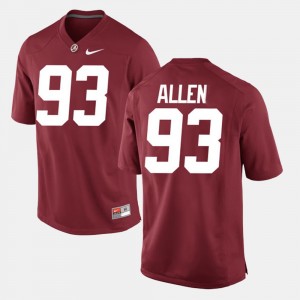 #93 Jonathan Allen University of Alabama Crimson Men Jerseys Alumni Football Game High School 582027-254