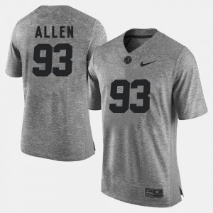 #93 Jonathan Allen University of Alabama Gray Men Jerseys Gridiron Gray Limited Gridiron Limited 194066-429