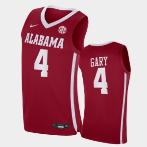 #4 Juwan Gary Alabama Red Men Jersey College Basketball Official 229427-157