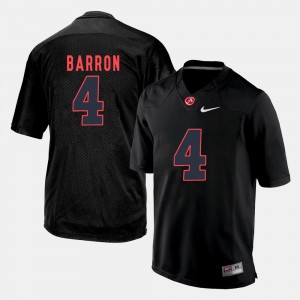#4 Mark Barron Bama Black Men's Jerseys Silhouette College NCAA 484853-976