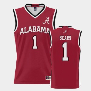 #1 Mark Sears Alabama Crimson Tide Crimson Men's Jersey College Basketball ProSphere 678587-759