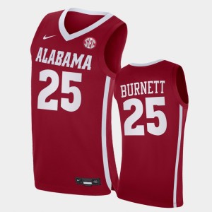 #25 Nimari Burnett Alabama Crimson Tide Red Men Jerseys College Basketball University 867049-402