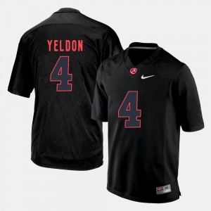 #4 T.J. Yeldon Crimson Black Men's Jerseys Silhouette College Alumni 540671-749