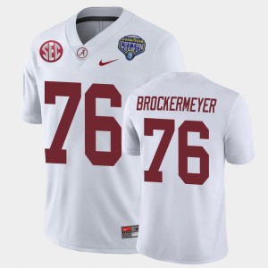 #76 Tommy Brockermeyer Crimson White Men's Jersey 2021 Cotton Bowl Game 647722-696